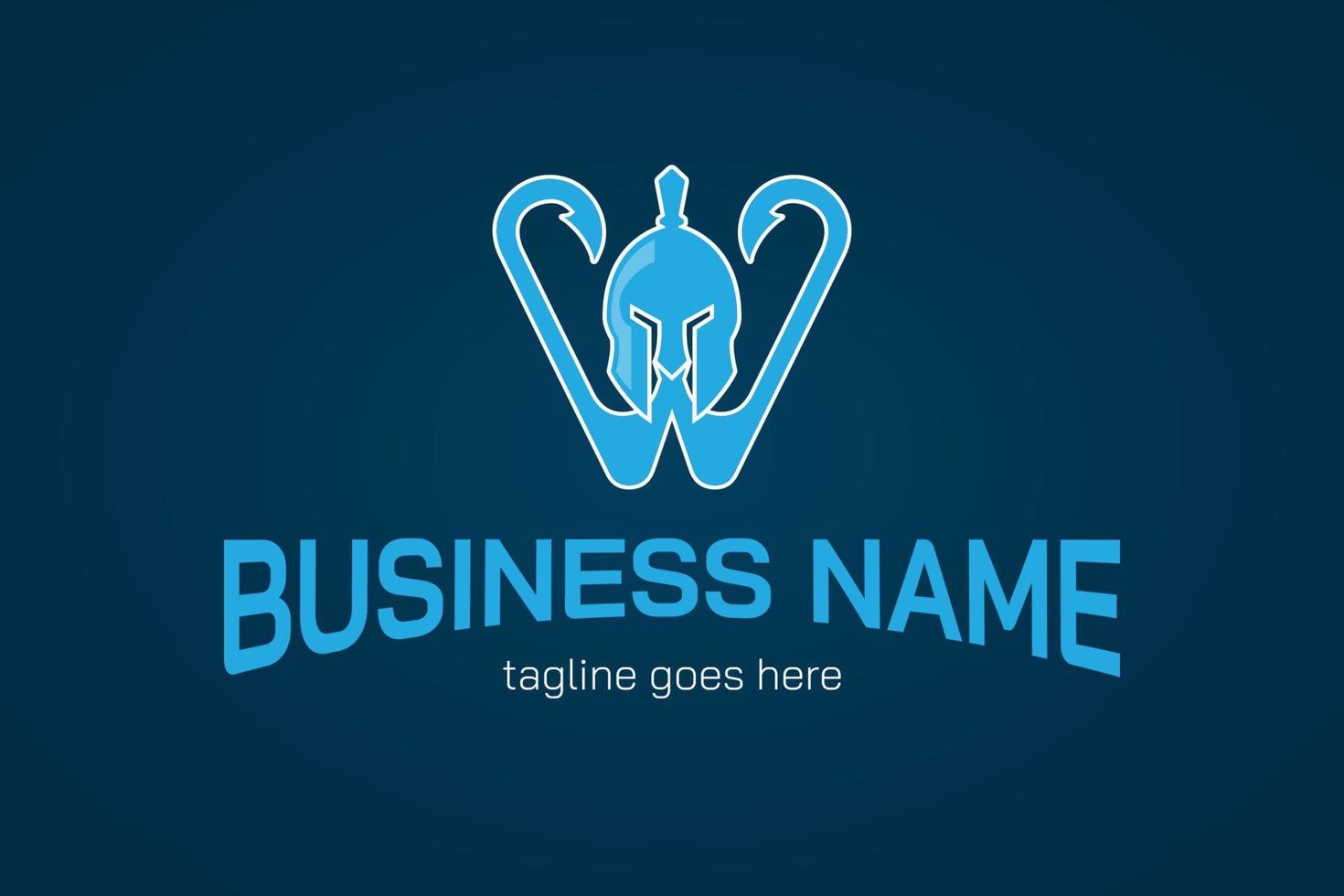 Warrior helmet and twin hooks illustration suitable for fishing club logo vector