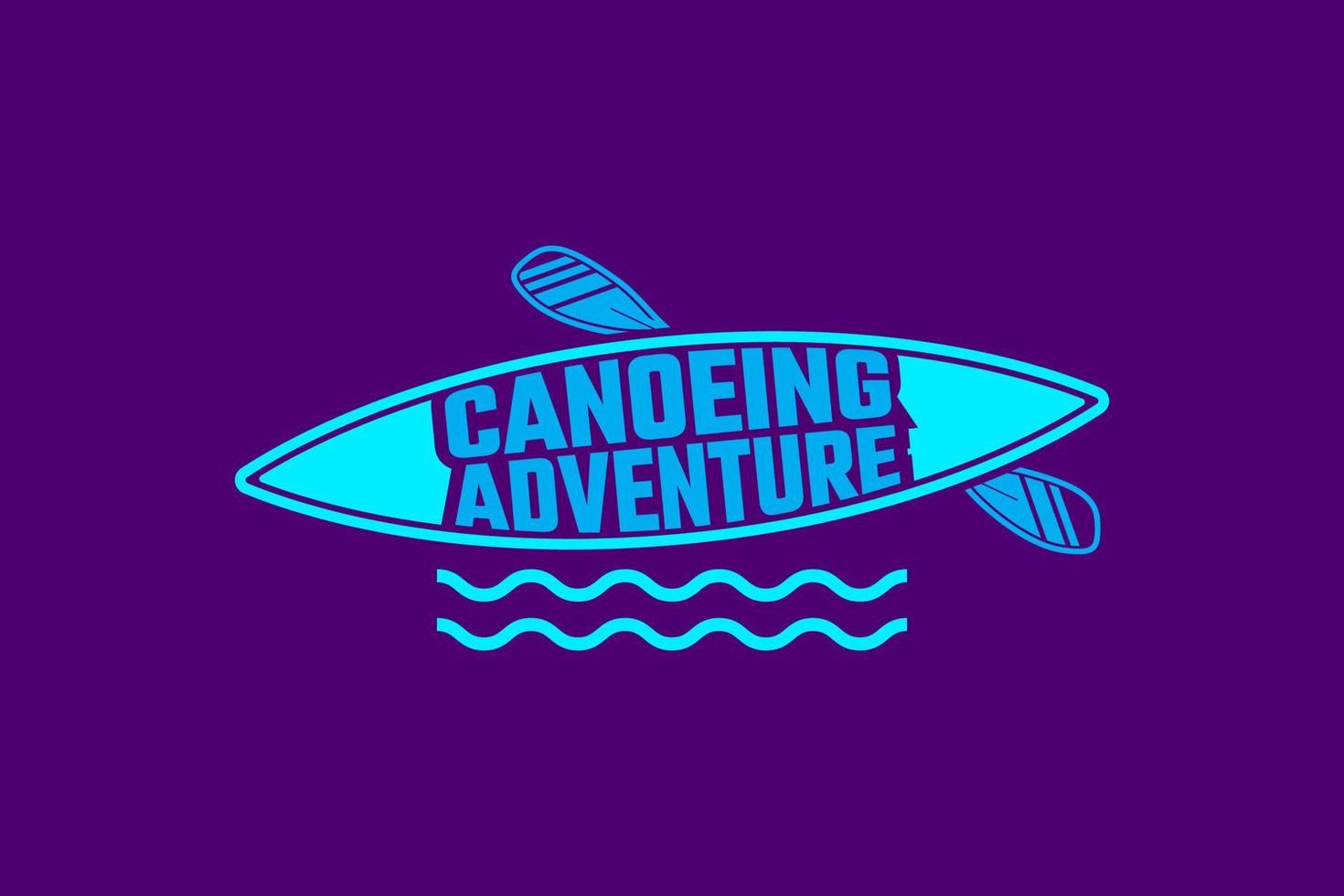 plantilla de logotipo de aventura en canoa adecuada para negocios, asociaciones, productos, etc. vector