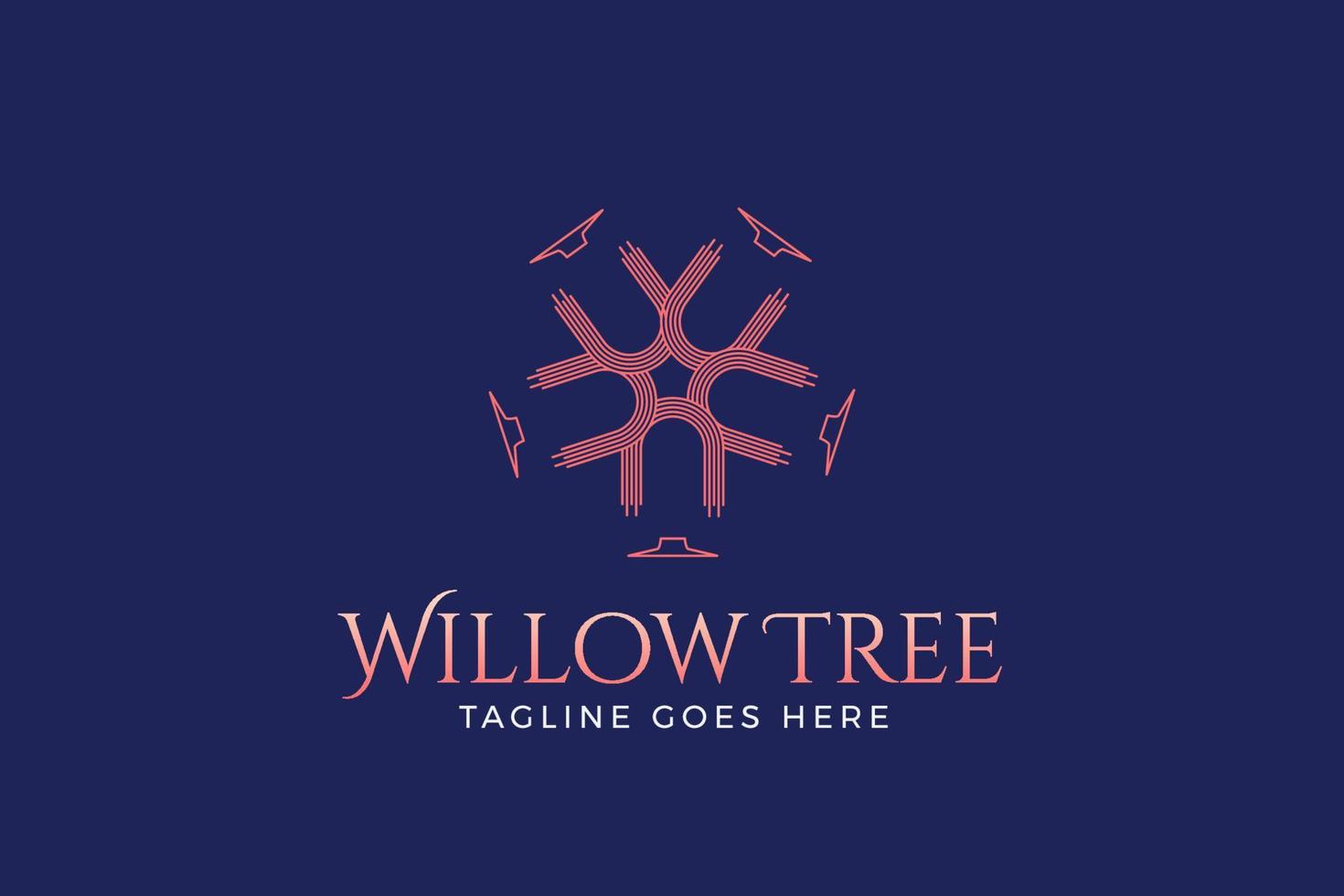 Willow Tree Logo Template vector