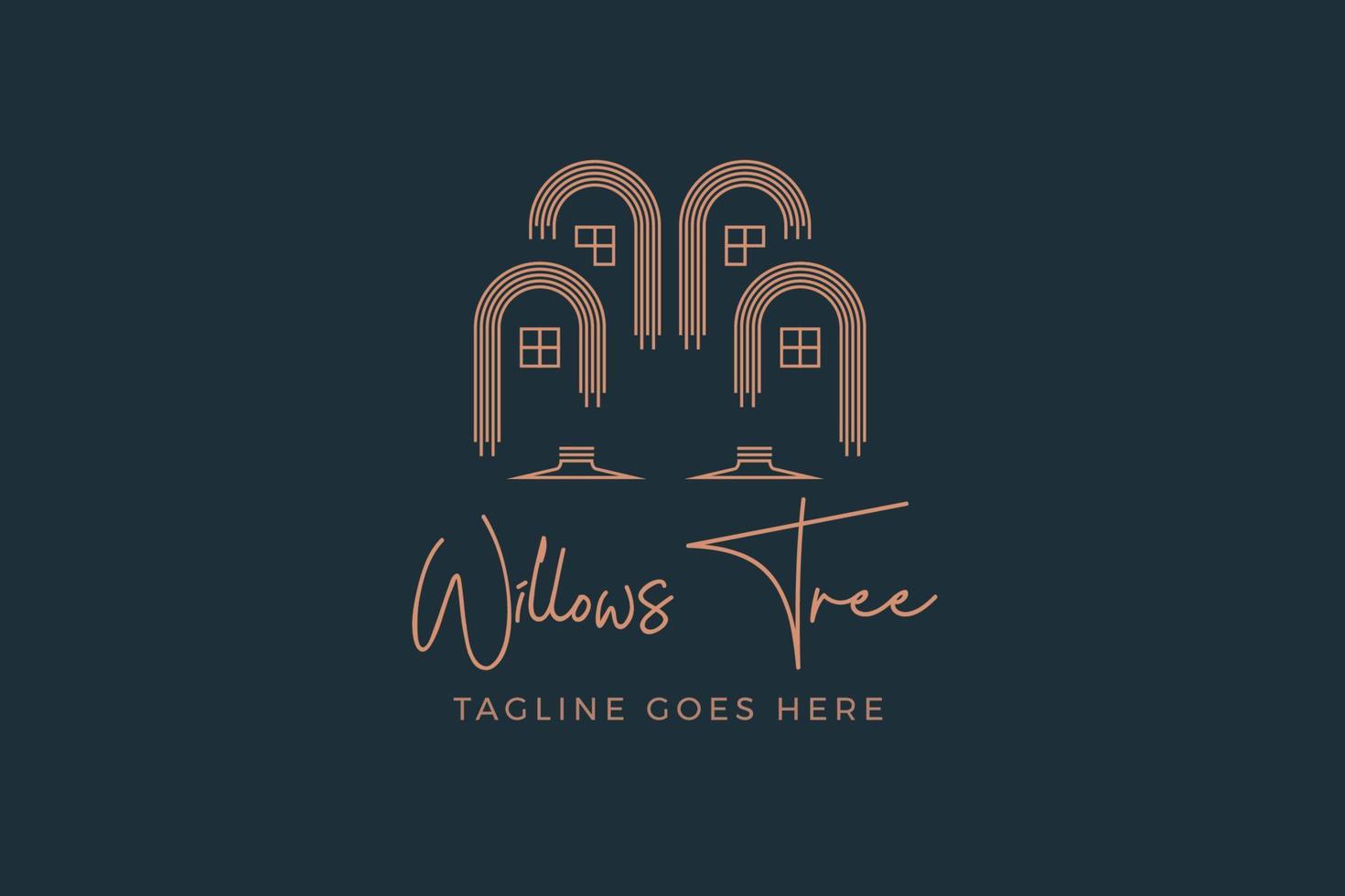 Willow Tree Logo Template vector