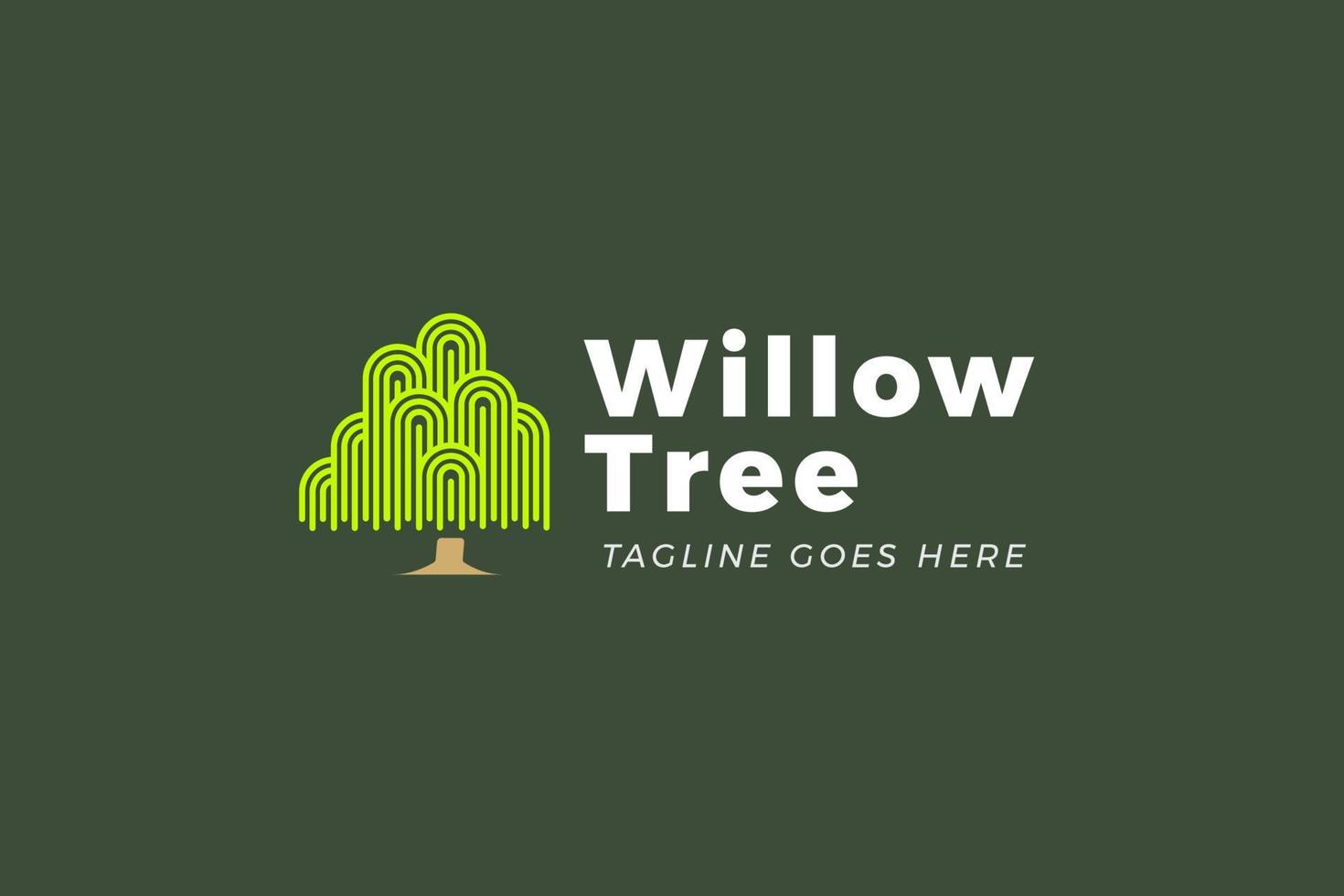 Willow Tree Logo Template vector