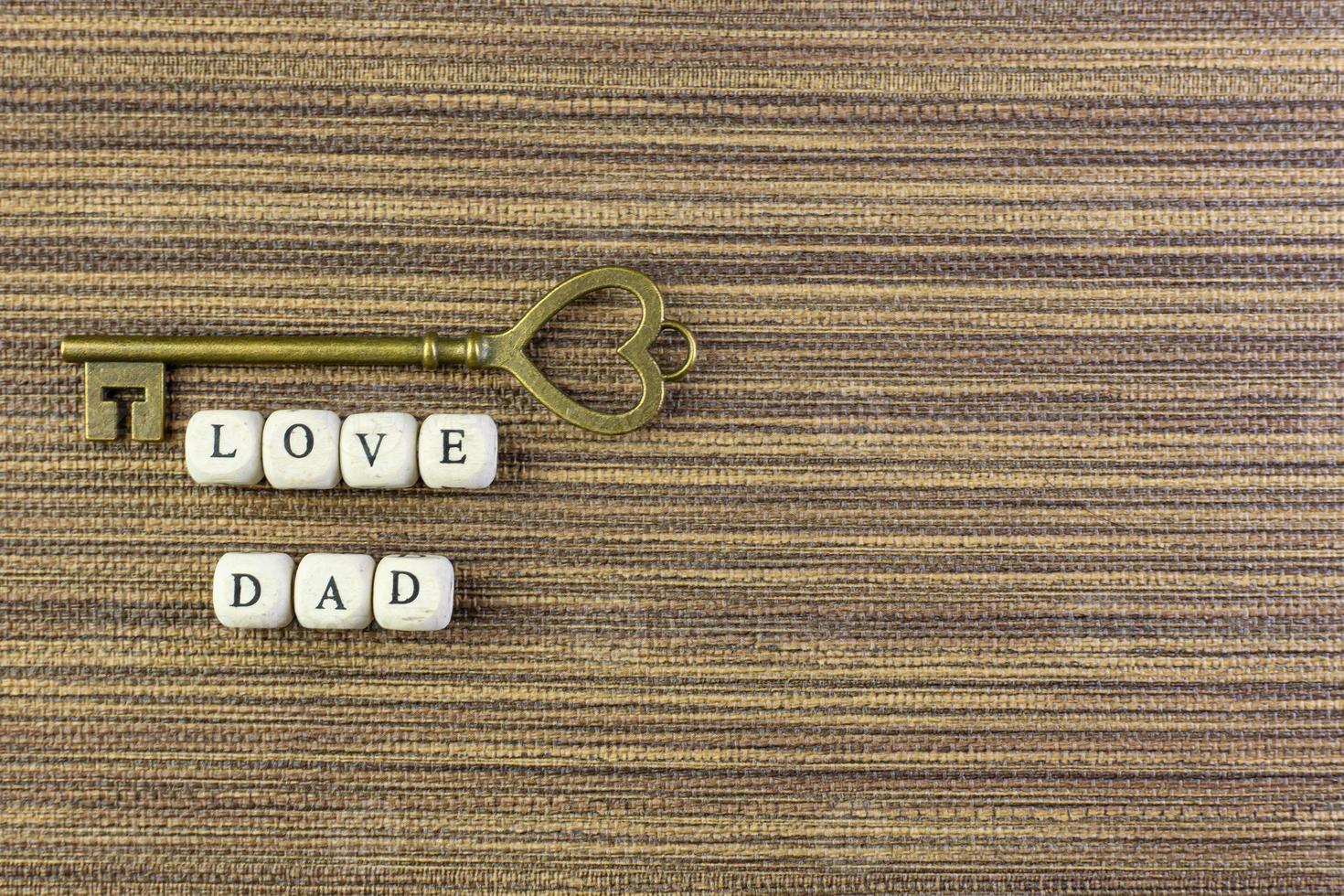 wooden text  for father day content close up image. photo