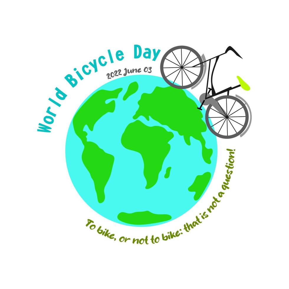 3rd June World Bicycle Day template design for banner, greeting cards, Logo, Mnemonic, Symbol, Icon, label, Banner or Poster Design Vector Illustration