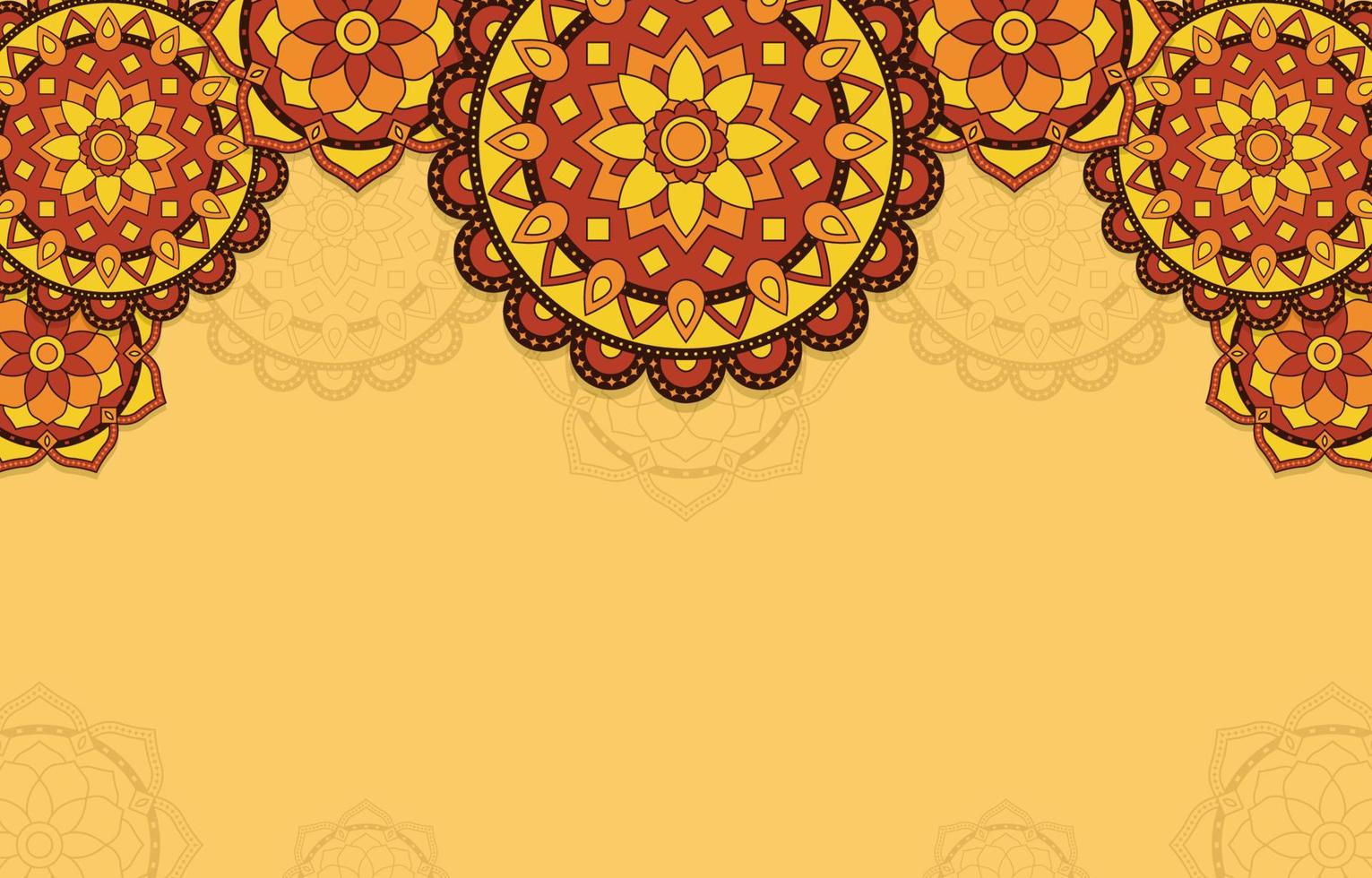 Rangoli Yellow Background 10663292 Vector Art at Vecteezy