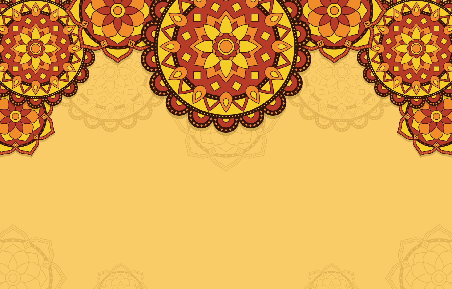 Yellow Mandala Background Vector Art, Icons, and Graphics for Free Download