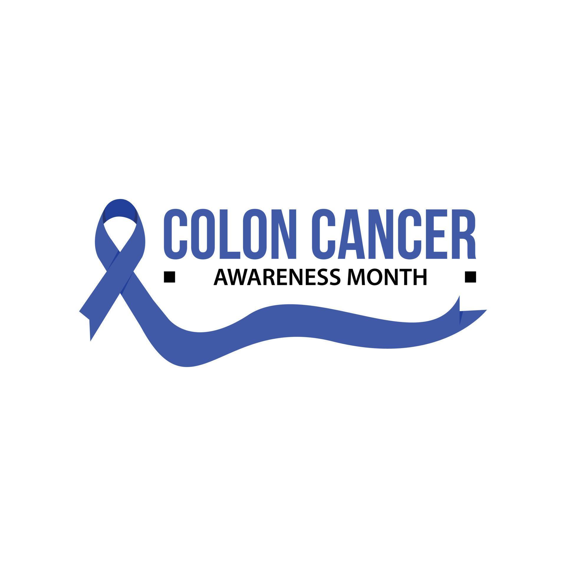 Awareness month ribbon cancer. Colon cancer awareness vector ...