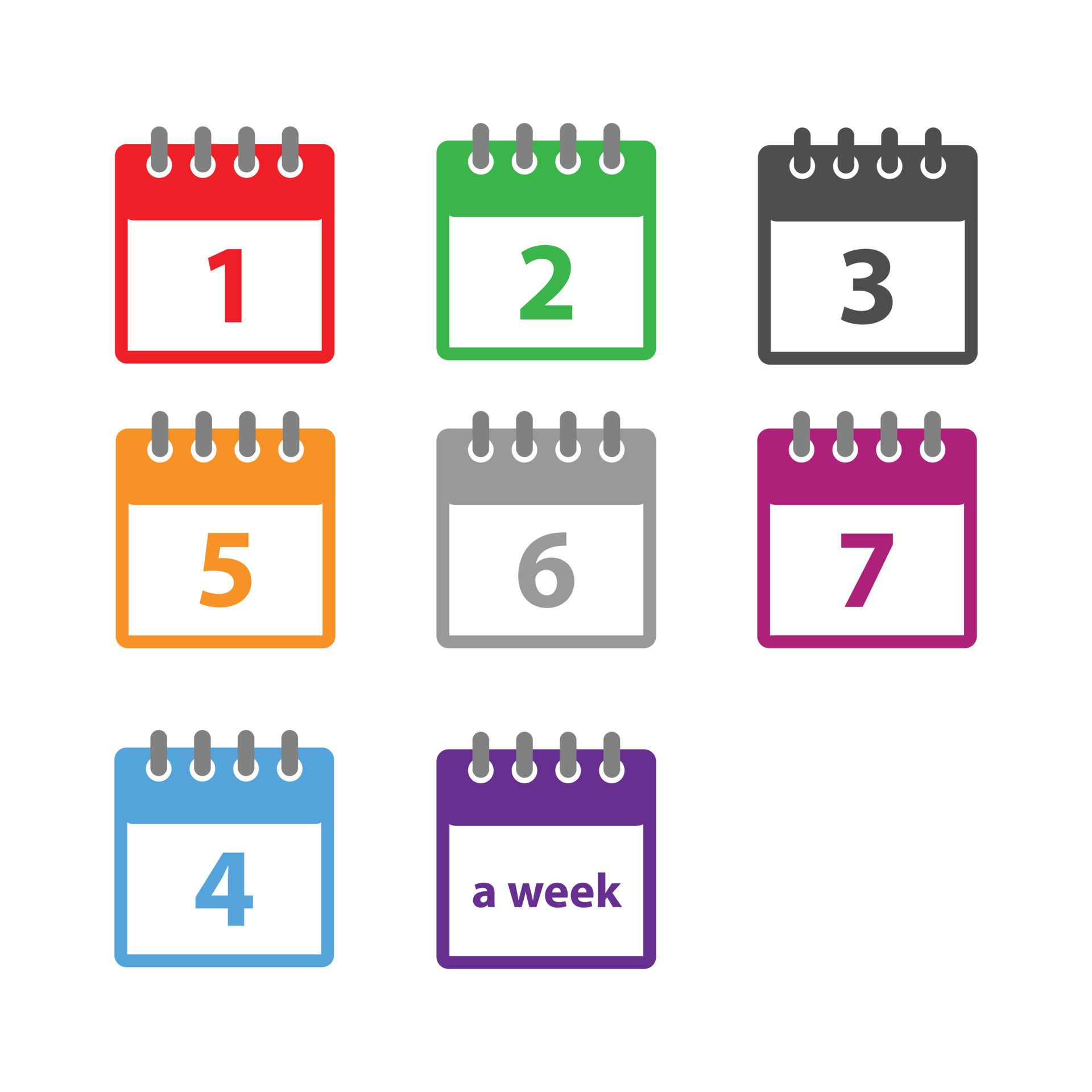 A week Calendar icon vector in modern flat style for web, graphic and ...