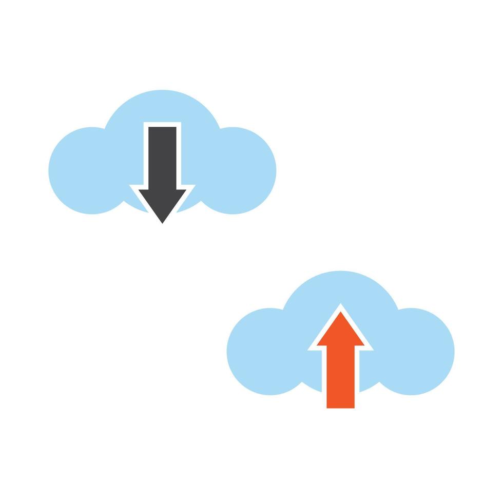 Download and upload cloud Icon Download upload cloud Icon Eps10 Download cloud Icon Vector Download cloud Icon