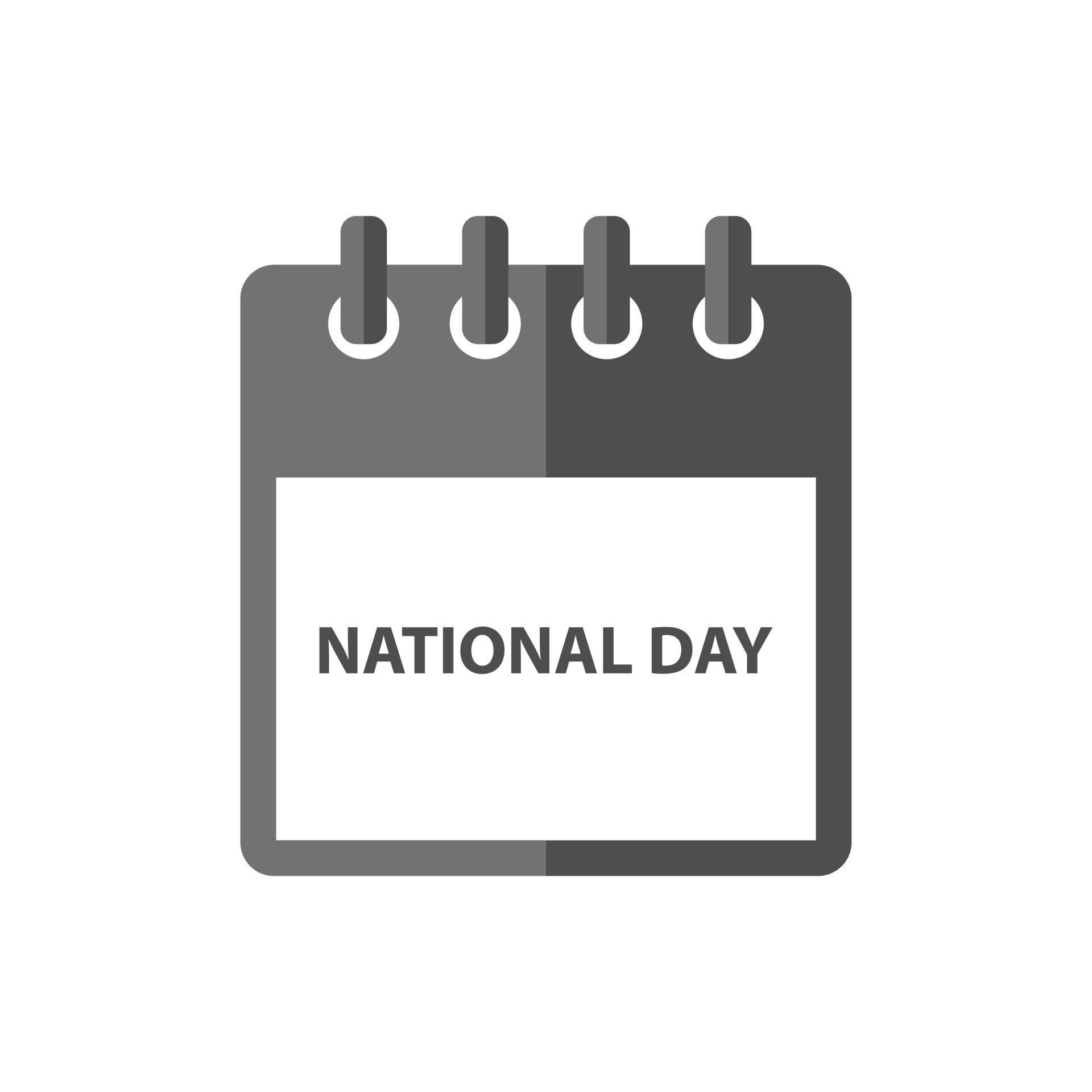National day calendar icon vector flat design 10663601 Vector Art at