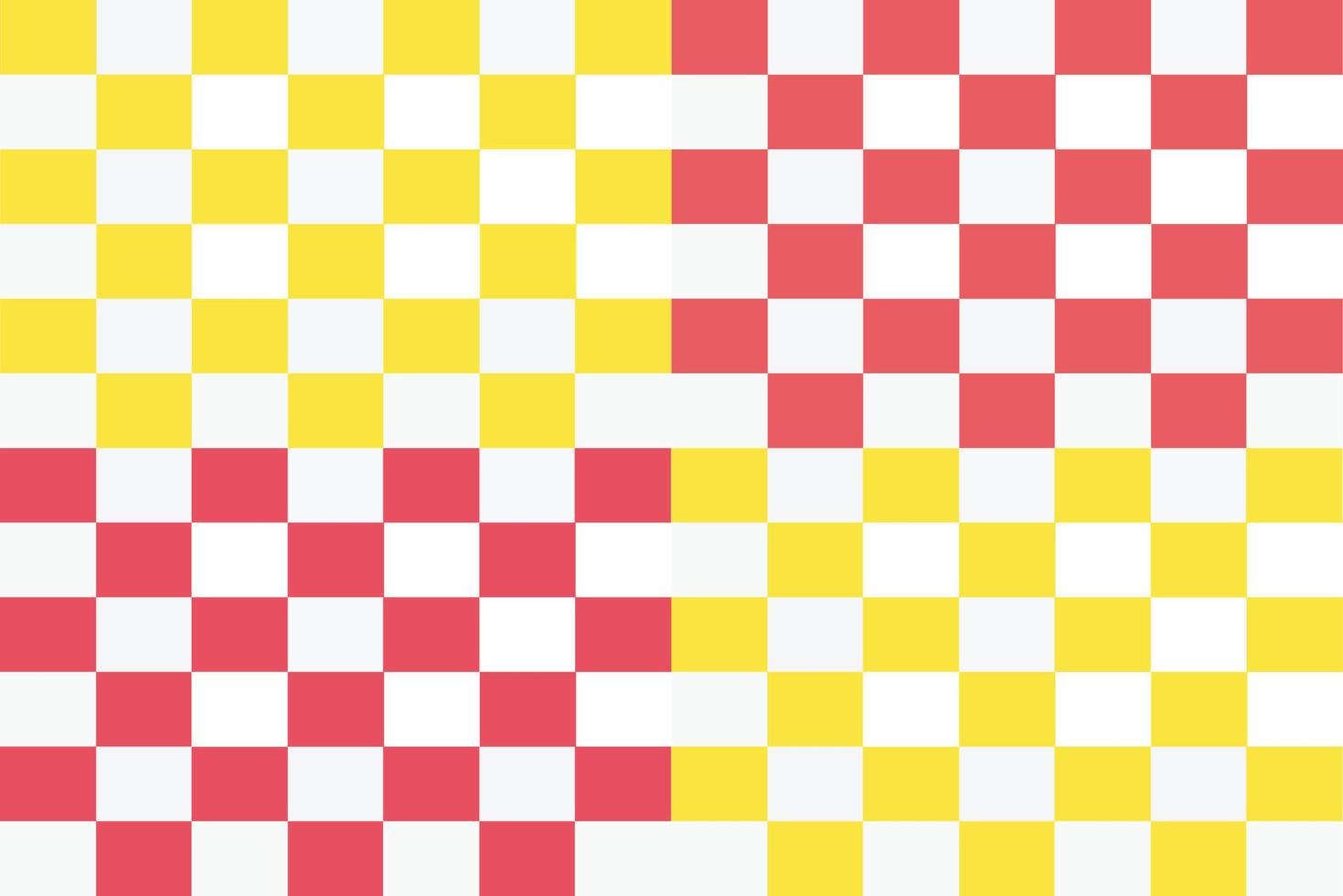 check pattern with red and yellow background alternately vector