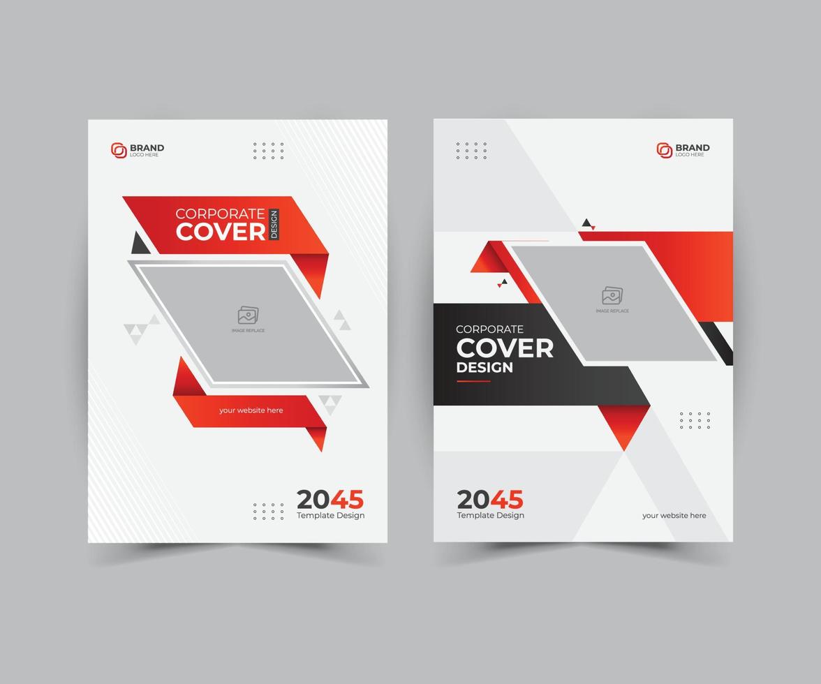 Business book cover design template in a4. can be adapt to brochure, annual report, magazine, poster, corporate presentation, portfolio, flyer, banner, vector