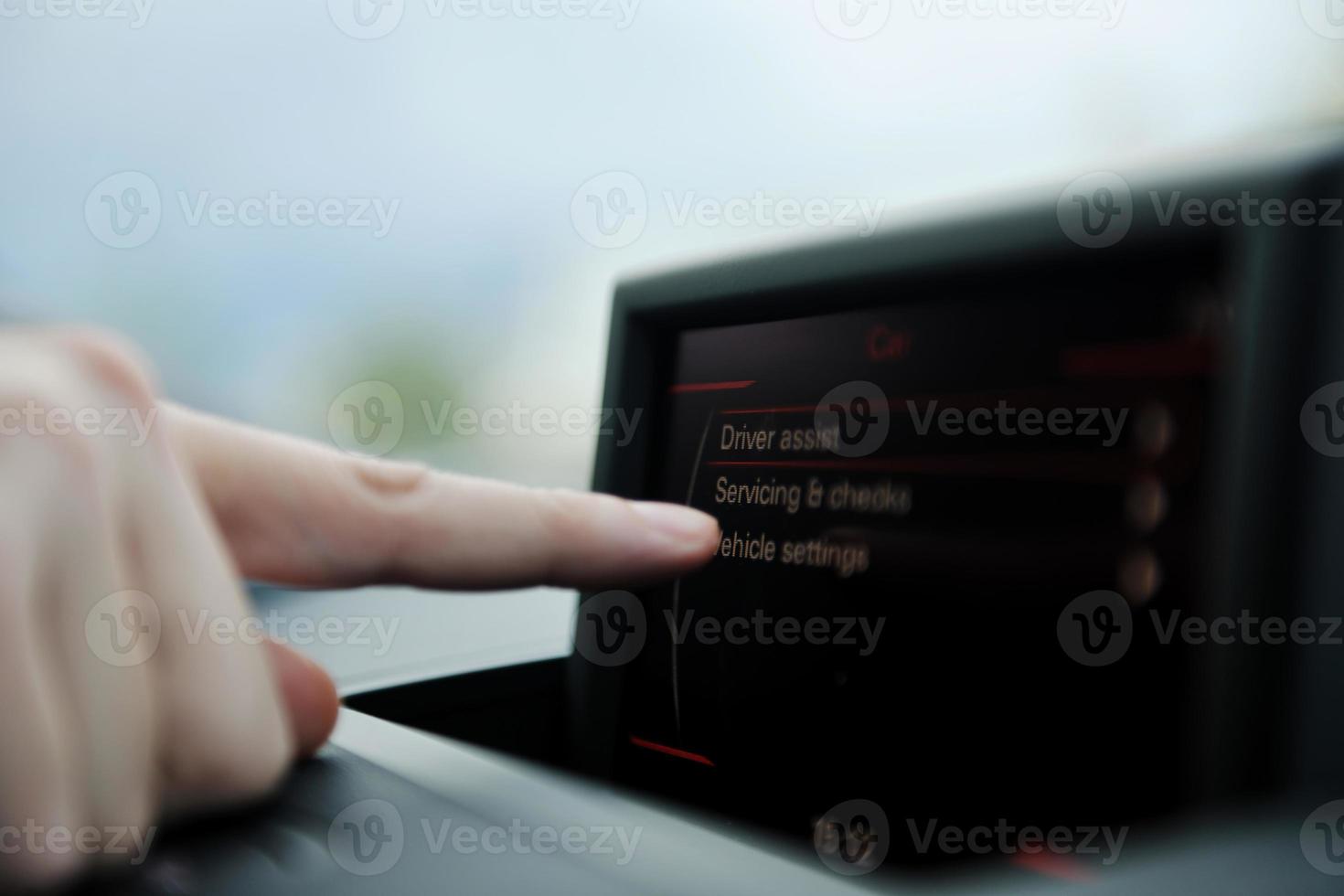 man using car navigation photo
