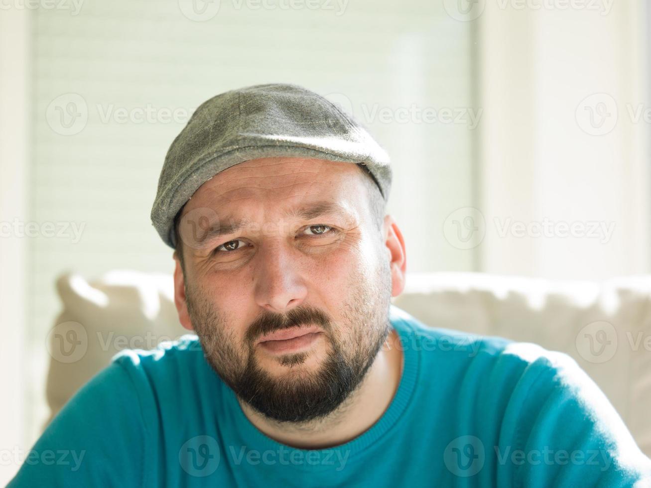 happy young  man  relaxing at home photo