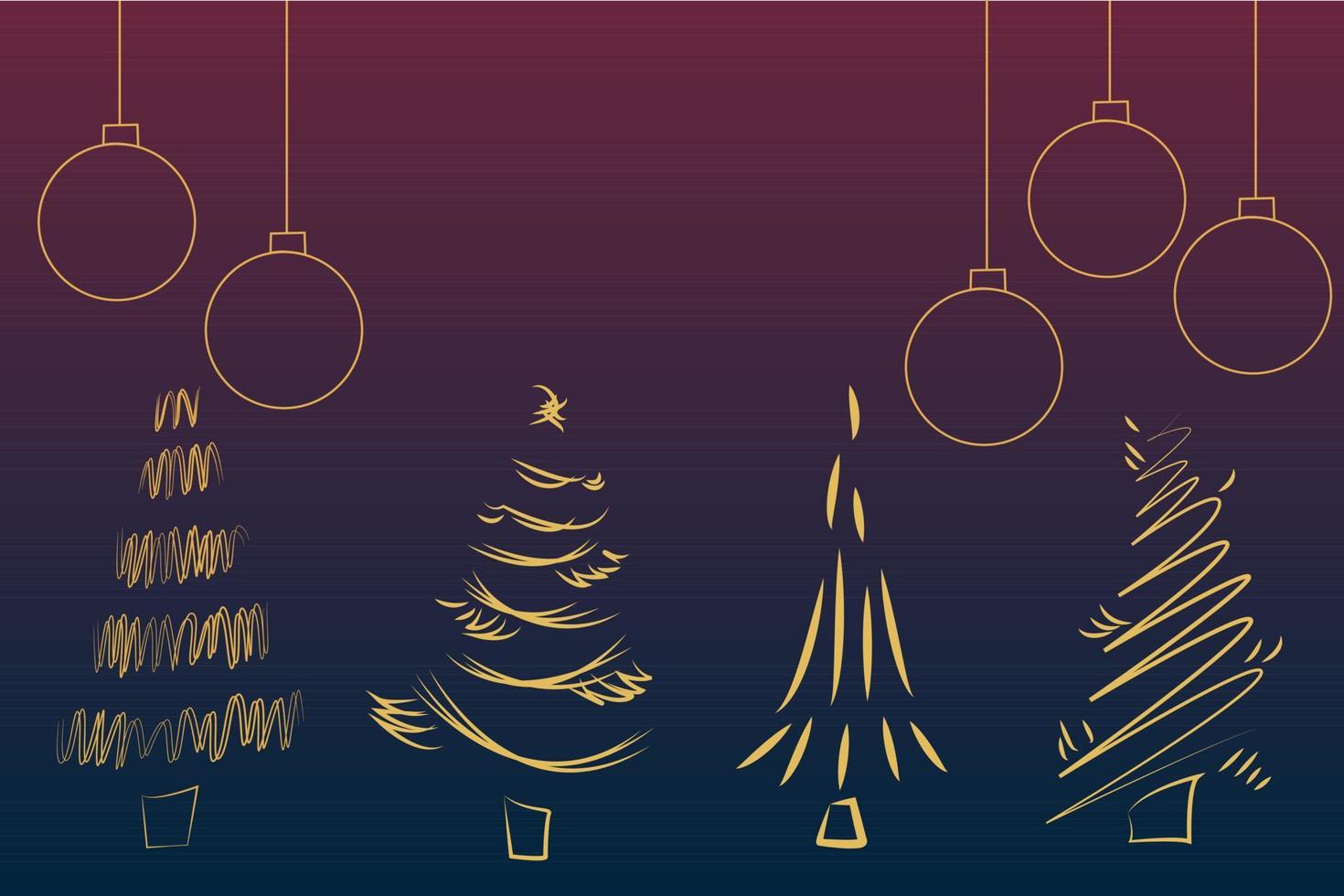 Christmas background with Christmas trees vector