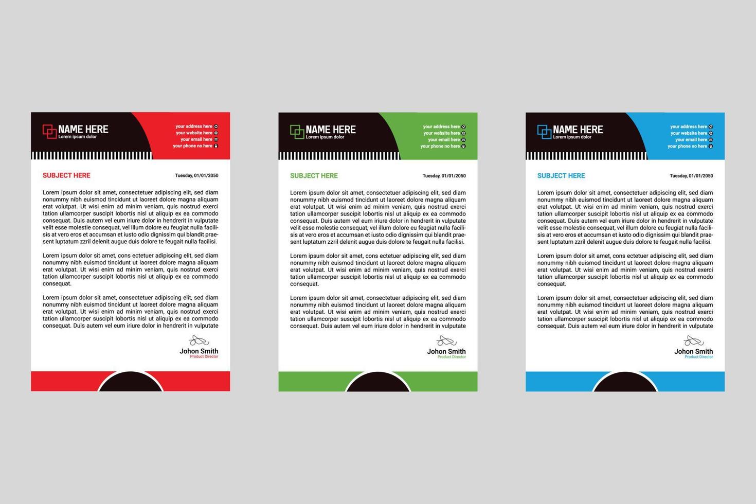 Letterhead Modern Corporate Business Letterhead template design vector