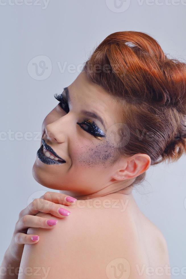 Beautiful Woman with  Luxury Makeup photo
