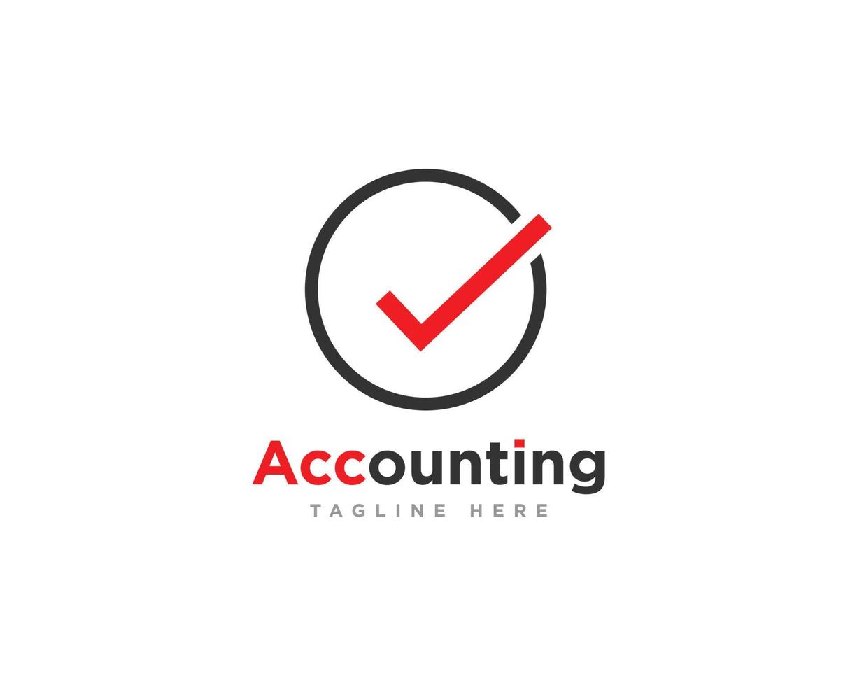 Accounting Check Logo Design Vector