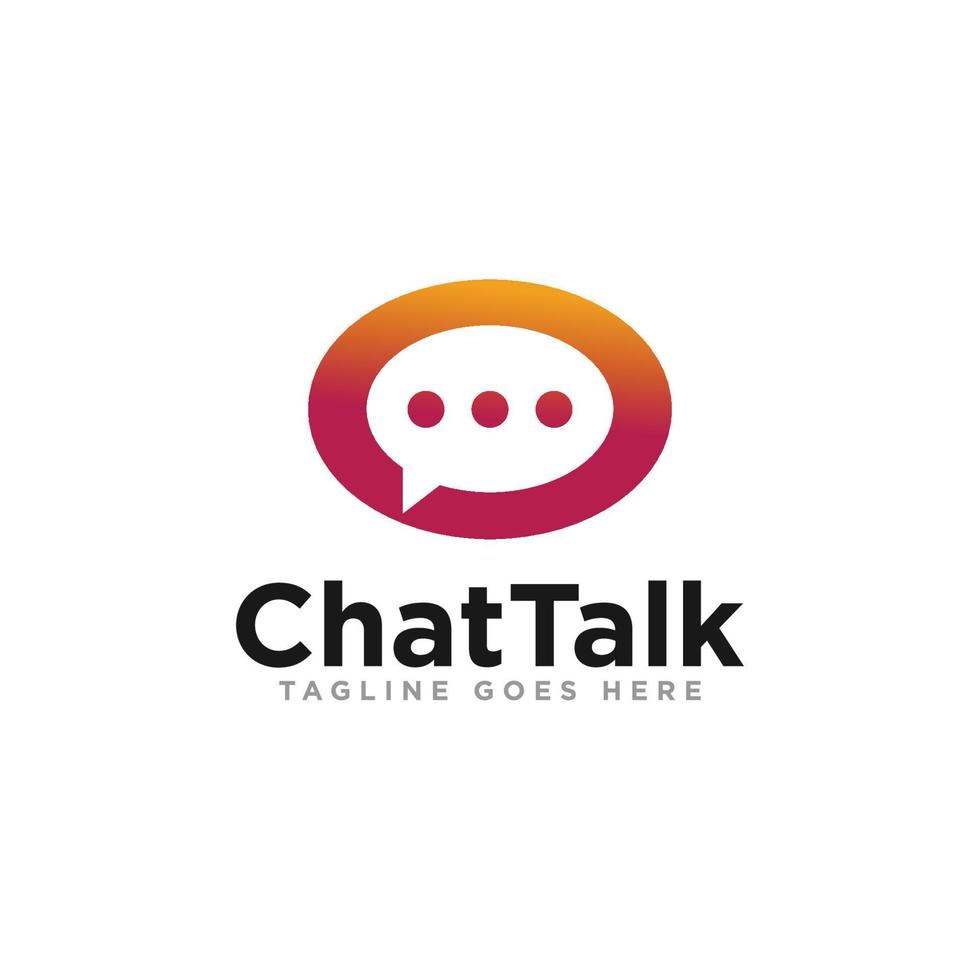 Chat Communication Logo Design Vector