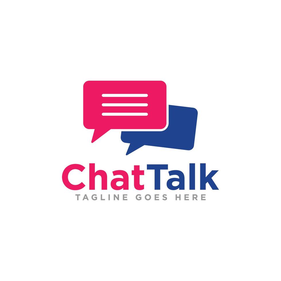 vector de diseño de logotipo de comunicación de chat