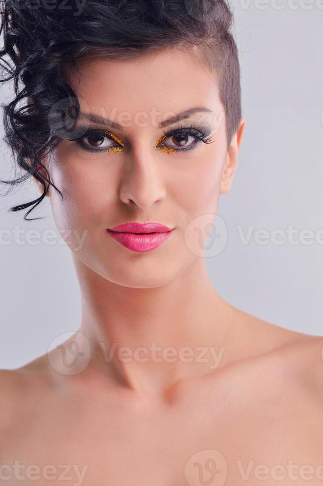 Beautiful Woman with  Luxury Makeup photo