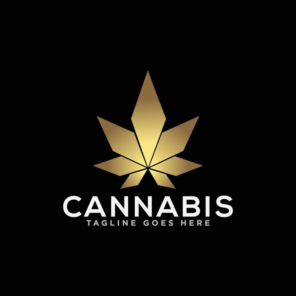 Cannabis or Marijuana Logo Design Vector