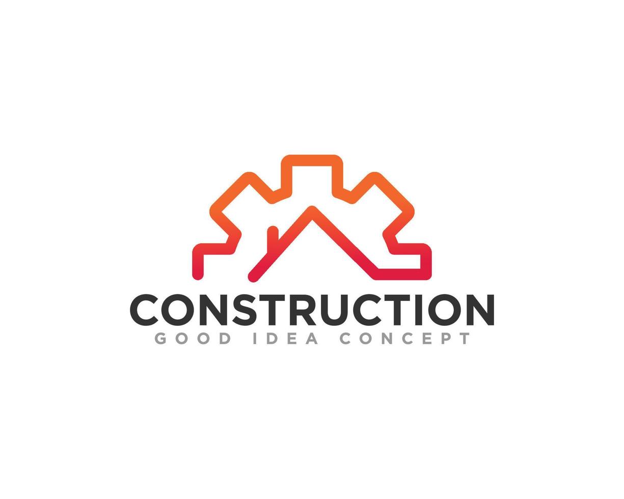 vector de diseño de icono de logotipo de edificio de construcción