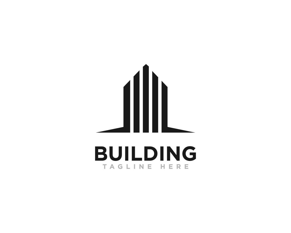 vector de diseño de logotipo de construcción de edificios