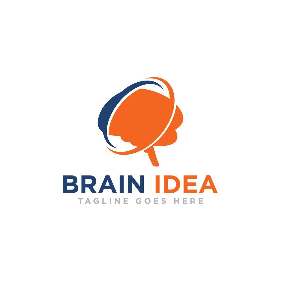 Brain Idea Logo Design Vector