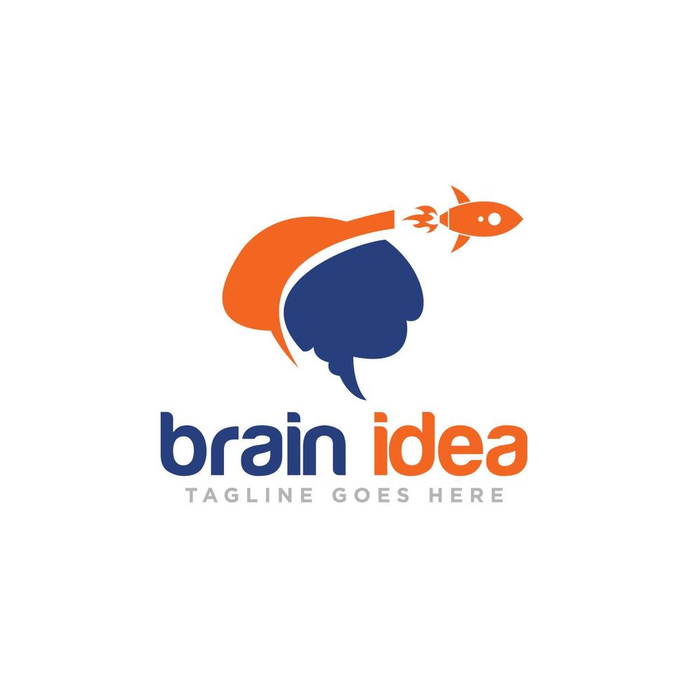Brain Idea Logo Design Vector