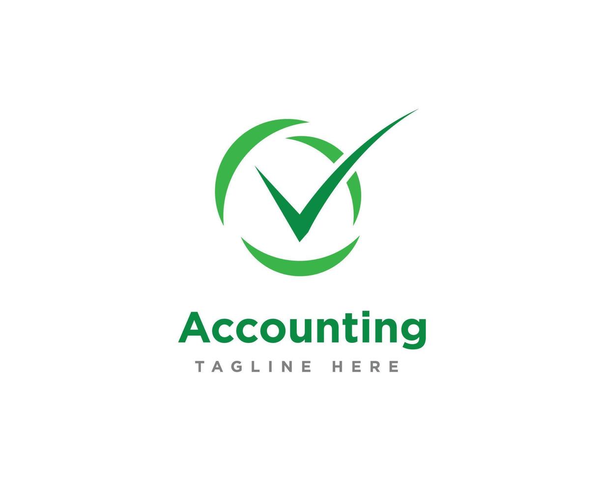 vector de diseño de logotipo de verificación de contabilidad