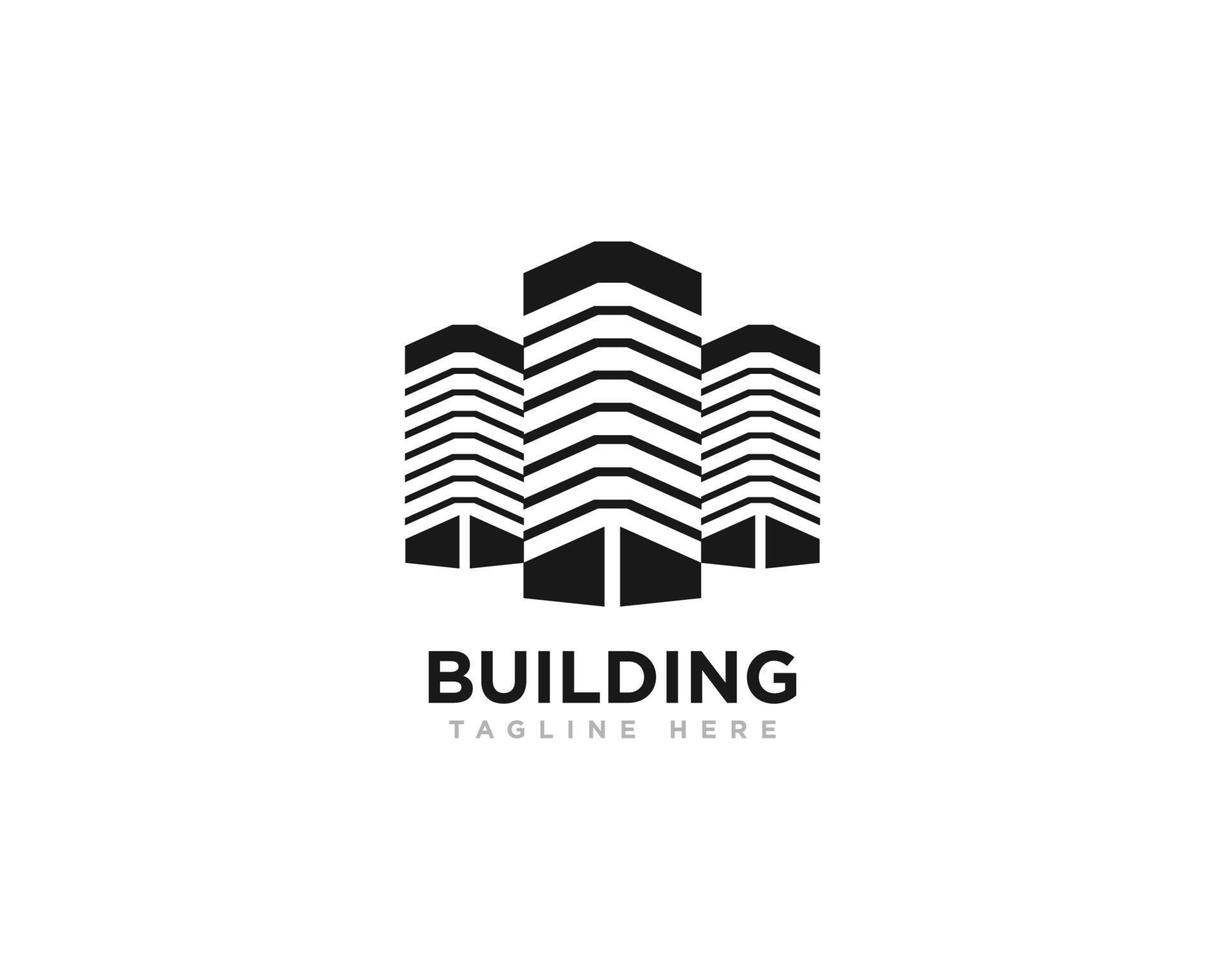 vector de diseño de logotipo de construcción de edificios