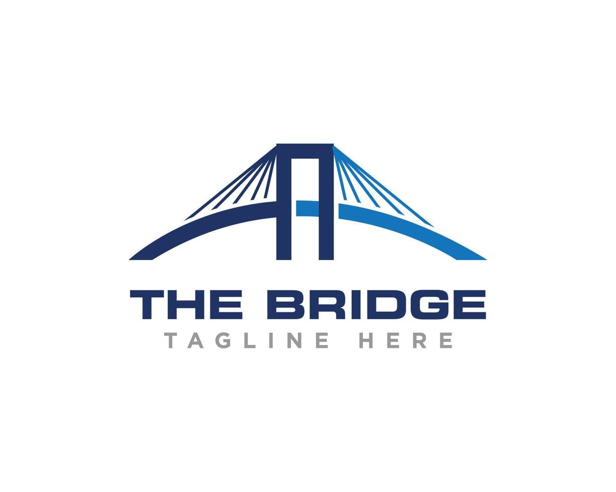 Bridge Construction Logo Icon Design Vector