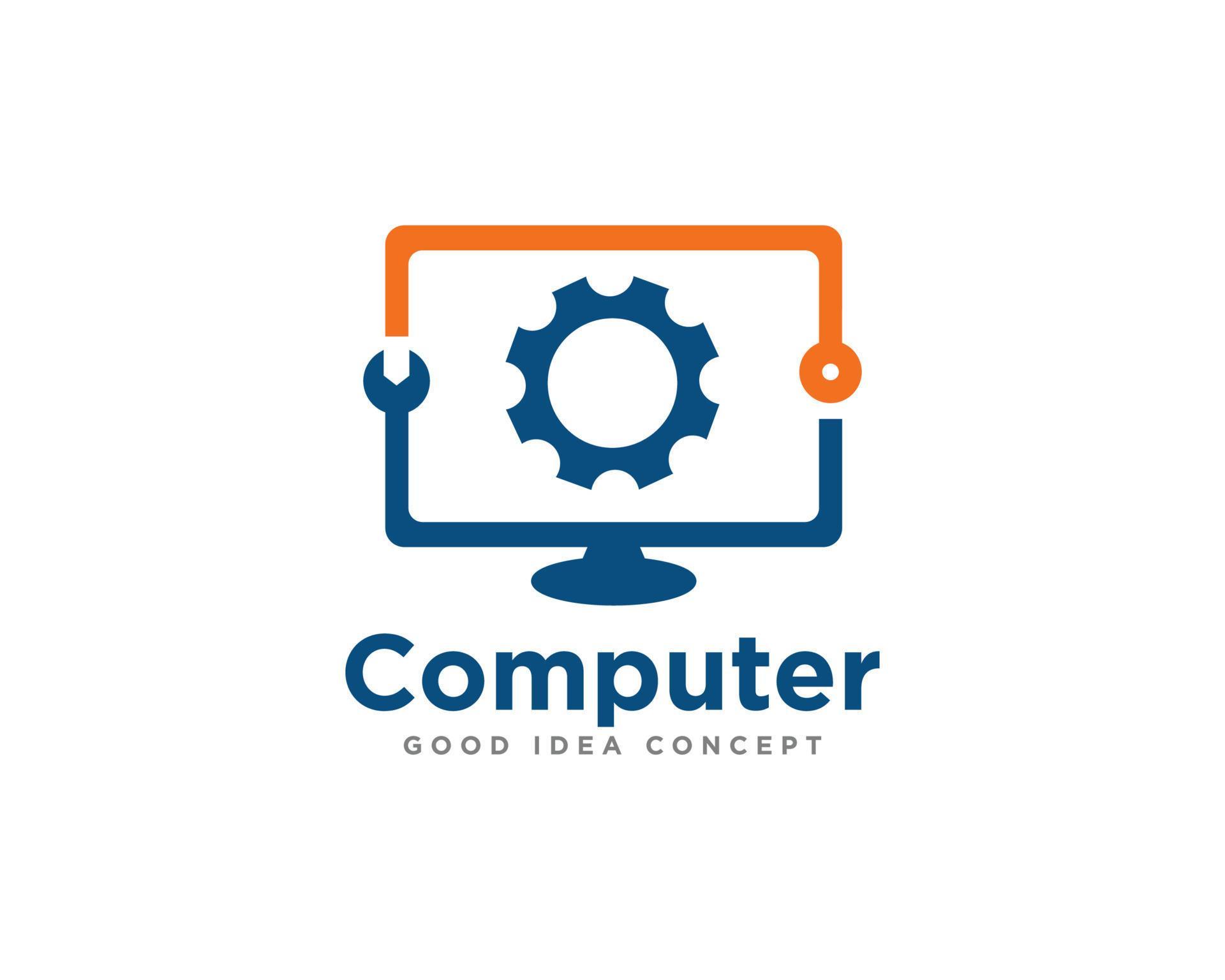 Computer Technology Logo Icon Design Vector 10665040 Vector Art at Vecteezy