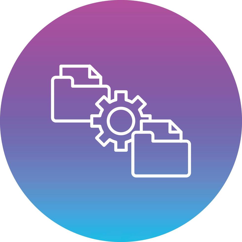 File Management Gradient Circle Line Inverted Icon 10666183 Vector Art