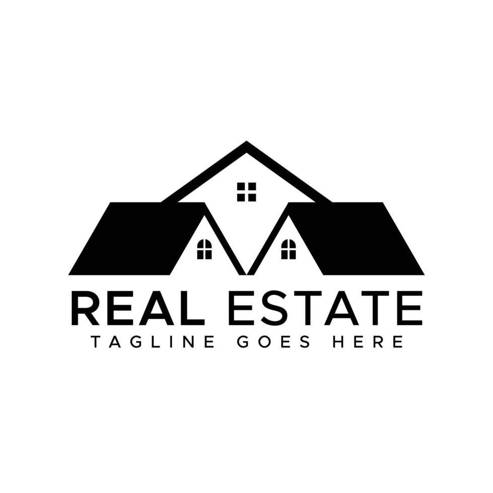 Minimal Real Estate Logo Design Template vector