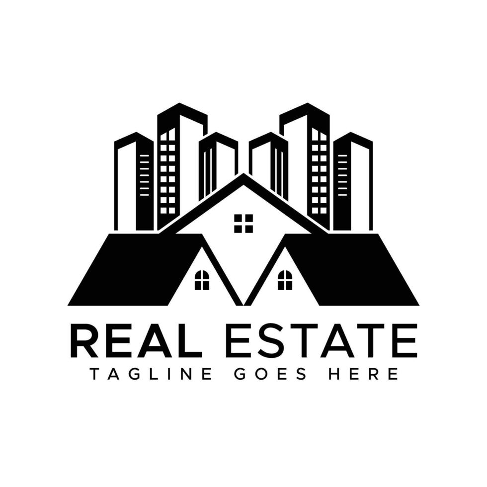 Minimal Real Estate Logo Design Template vector