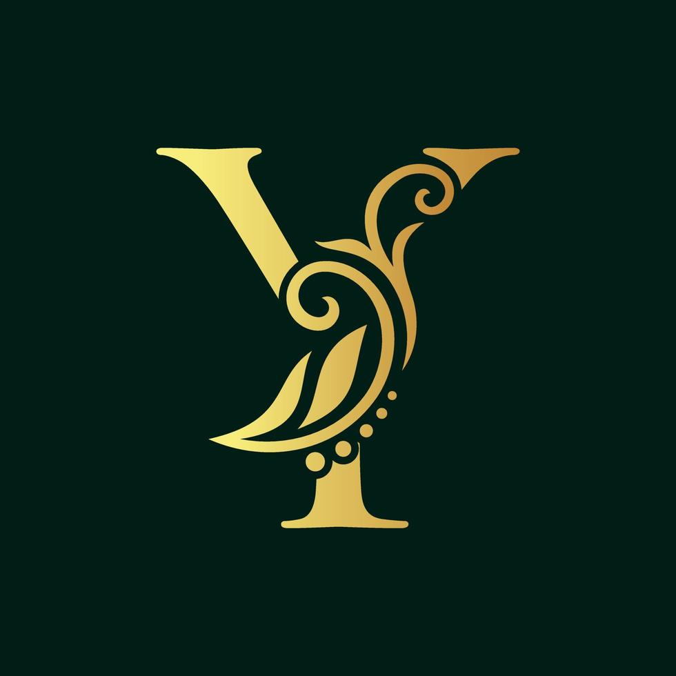 Elegant Initial Golden Y vector