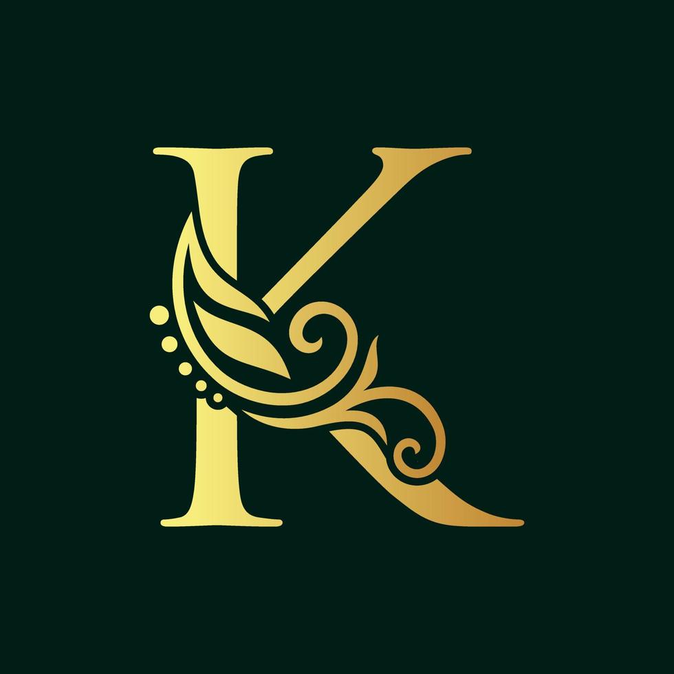 Elegant Initial Golden K vector