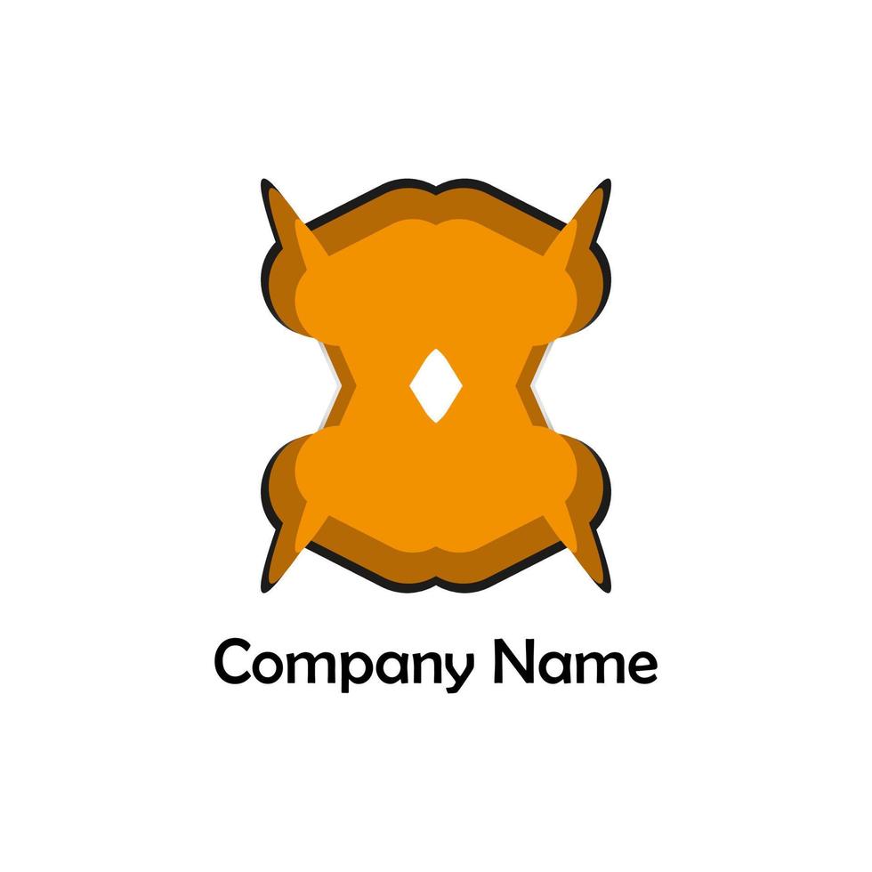 logotipo de la empresa con forma abstracta vector