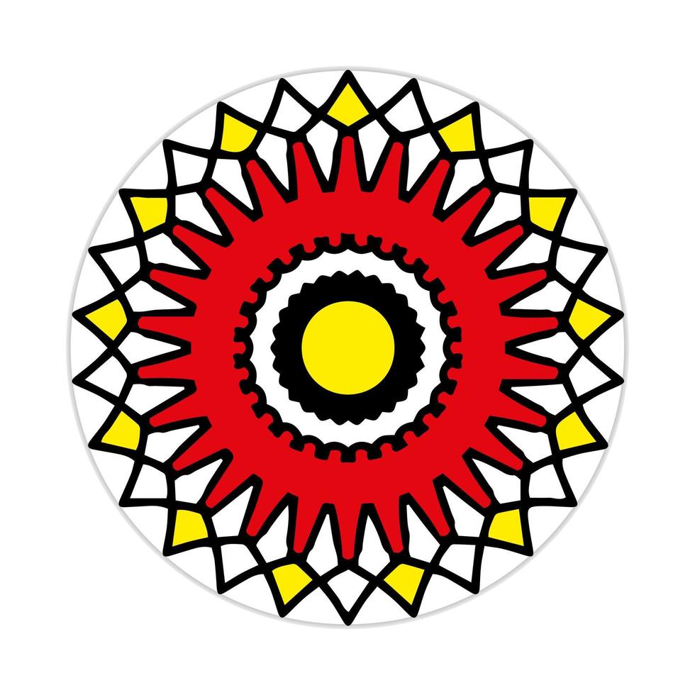 mandala design with abstract shape vector
