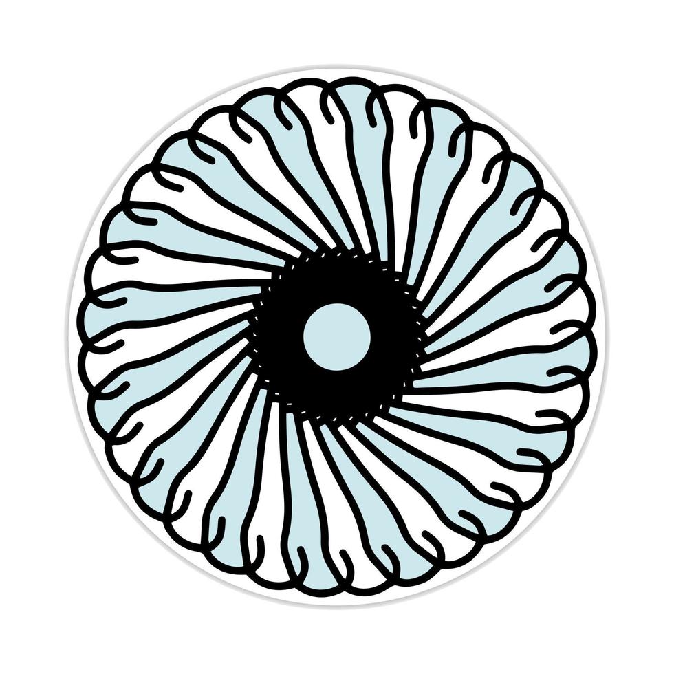 mandala design with abstract shape vector