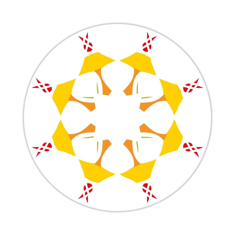 mandala design with abstract shape vector