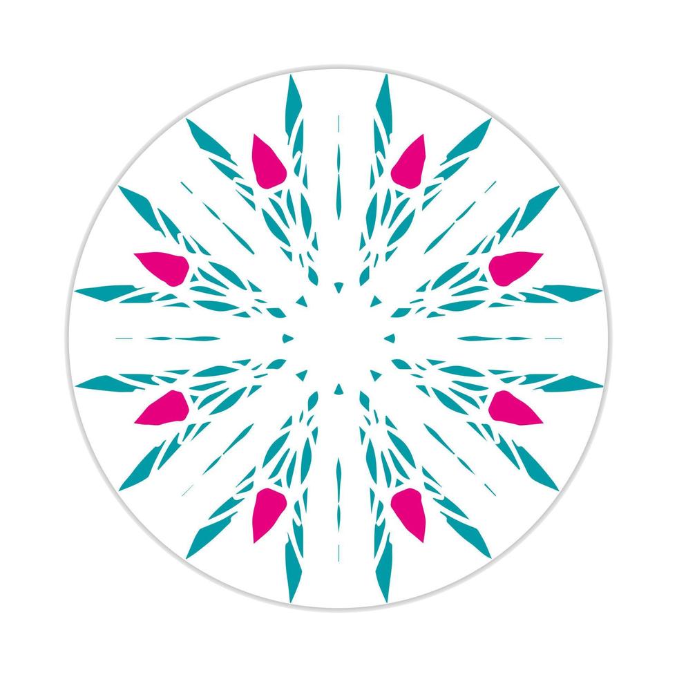 mandala design with abstract shape vector