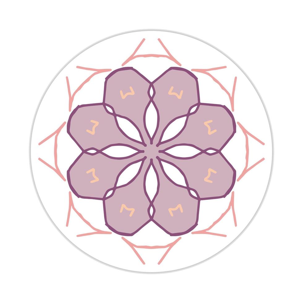 mandala design with abstract shape vector