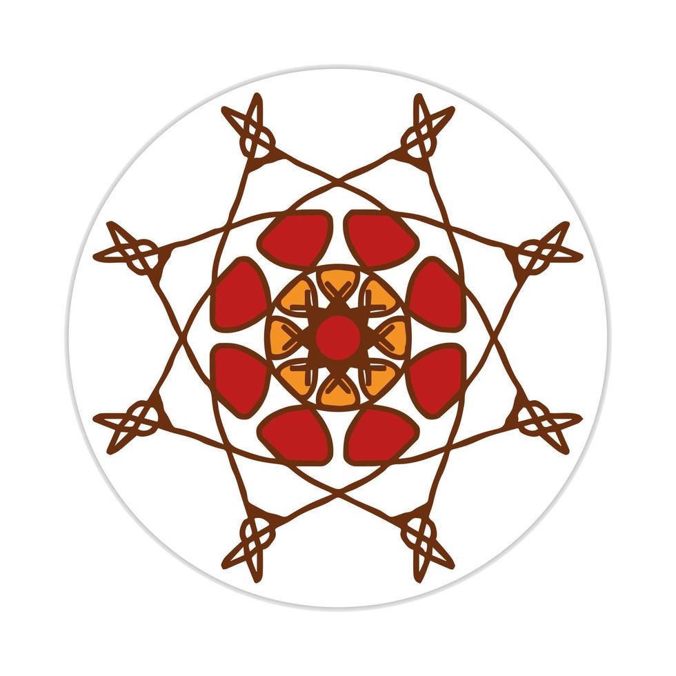 mandala design with abstract shape vector