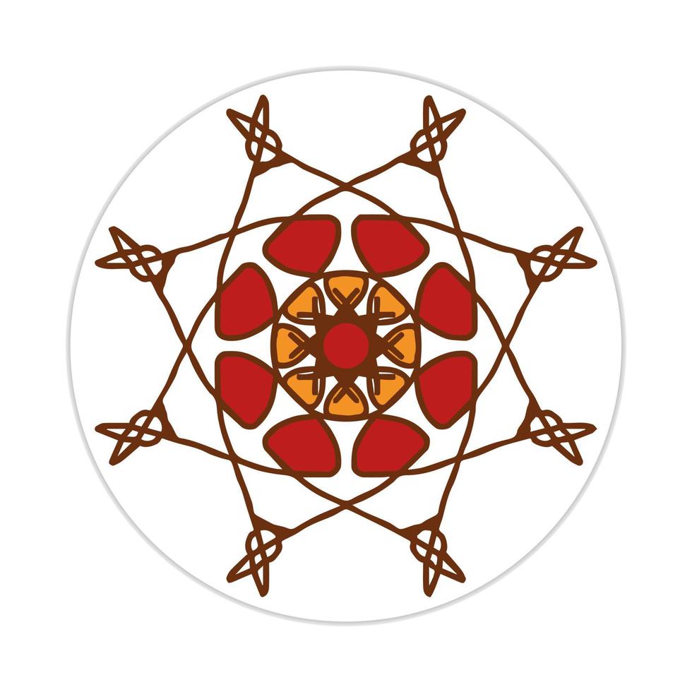 diseño de mandala con forma abstracta vector