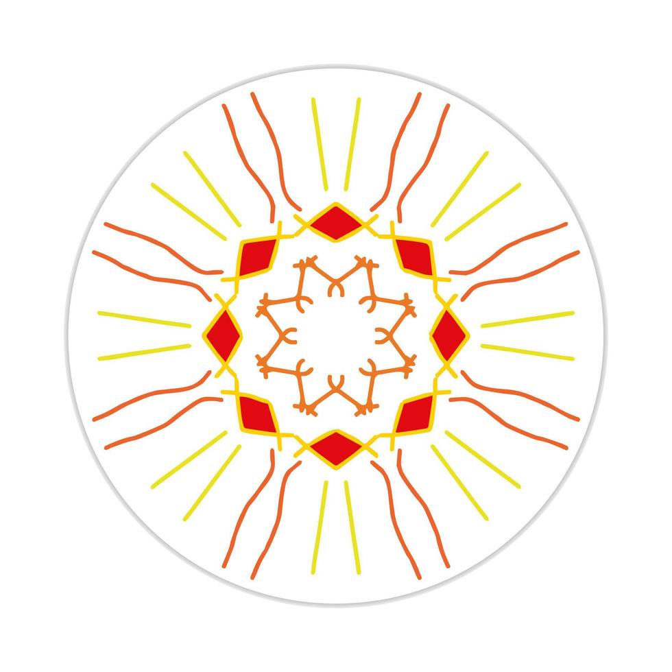 mandala design with abstract shape vector