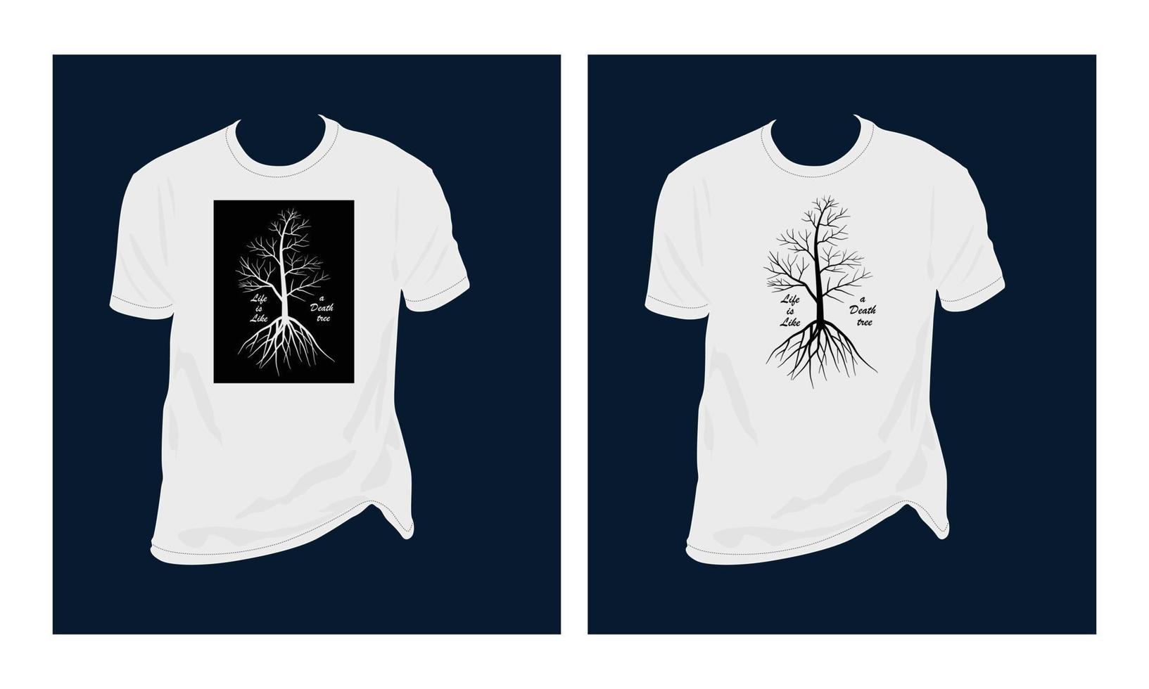 la vida es como un diseño de camiseta de arte vintage de vector de árbol de muerte