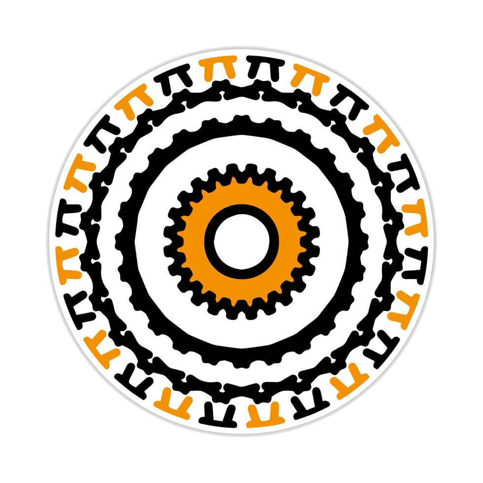 mandala design with abstract shape vector