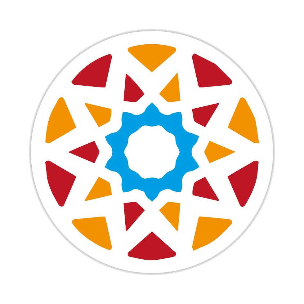 mandala design with abstract shape vector